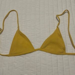 la HANA SWIM yellow ribbed top